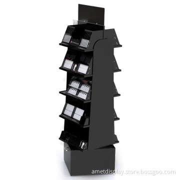 Makeup Brush Organizer Acrylic Cosmetic Display Rack With Drawers And With Turntable